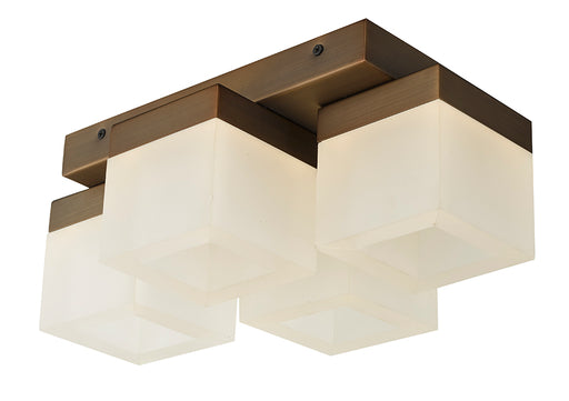 Cubic 4-Light Wall Or Ceiling Fixture in Bronze - Lamps Expo