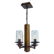 Legno Rustico 4-Light Chandelier - Lamps Expo