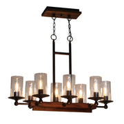 Legno Rustico 8-Light Island Light - Lamps Expo