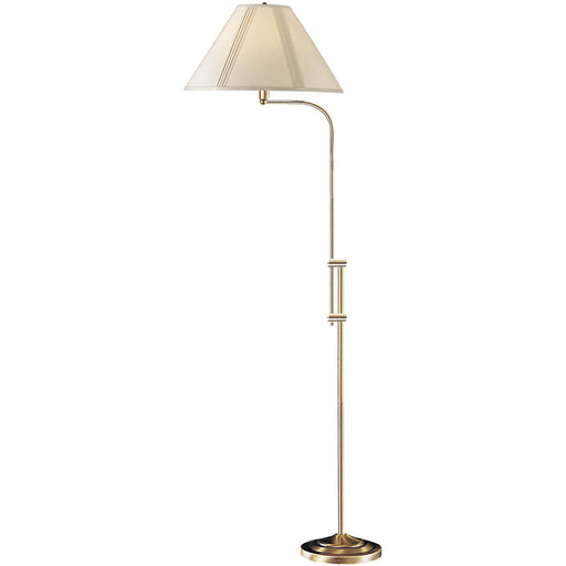 Floor 1-Light Floor Lamp in Antique Brass - Lamps Expo