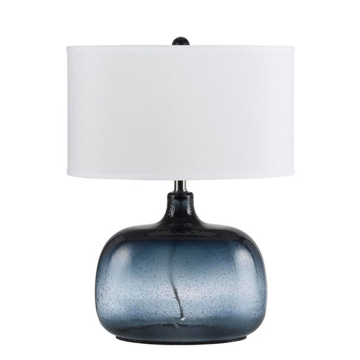 1-Light Table Lamp in Ocean Blue with Blue Glass - Lamps Expo