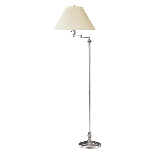 Swing Arm 1-Light Floor Lamp in Brushed Steel - Lamps Expo