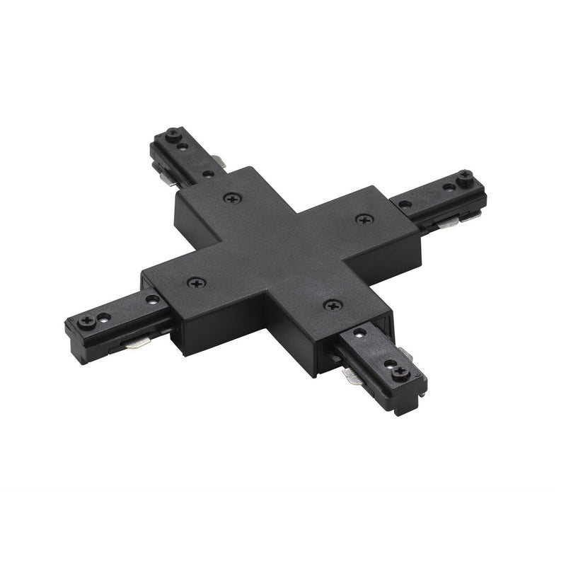 Cal Track X Connector (3 Wires) in Black - Lamps Expo