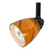 4 87" Tall Serpentine Track Head with Shade in Black with Amber Spot Glass - Lamps Expo