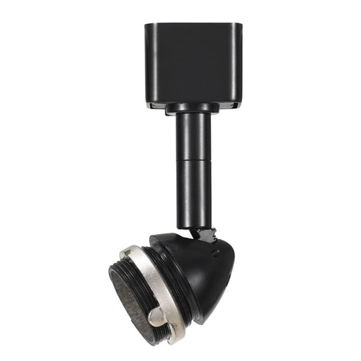 2 62" Tall Serpentine Track Head Without Shade in Black with Black Glass - Lamps Expo