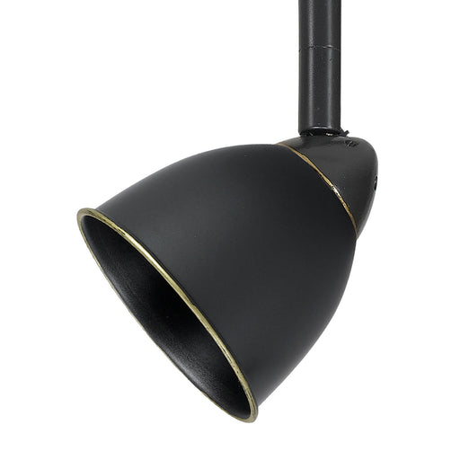 4 87" Tall Serpentine Track Head with Shade in Dark Bronze with Cone Dark Bronze Glass - Lamps Expo