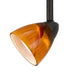 4 87" Tall Serpentine Track Head with Shade in Rust with Amber Spot Glass - Lamps Expo