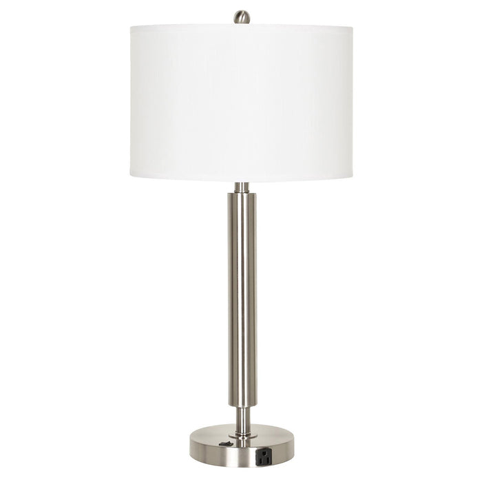 Hotel 1-Light Table Lamp in Brushed Steel - Lamps Expo