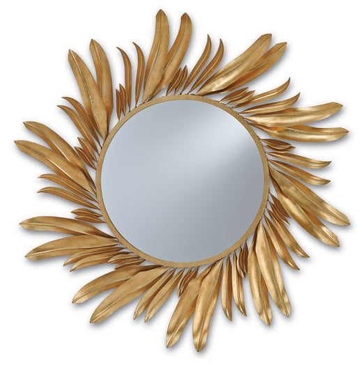 Folium Mirror in Contemporary Gold Leaf & Mirror - Lamps Expo