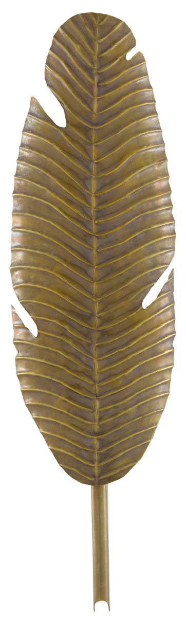 Tropical 1-Light Wall Sconce in Vintage Brass - Lamps Expo