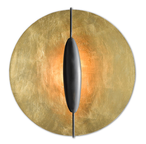 Pinders 1-Light Wall Sconce in Contemporary Gold Leaf & Painted Contemporary Gold & French Black - Lamps Expo
