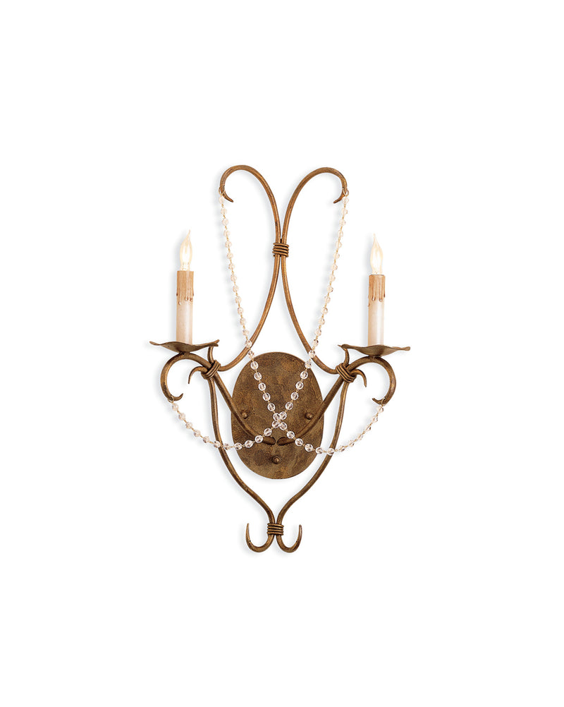 Crystal 2-Light Wall Sconce - Lamps Expo