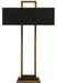 Otto 2-Light Table Lamp in Antique Brass & Oil Rubbed Bronze with Metal Shade Shade - Lamps Expo