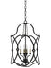Charisma 4-Light Chandelier in French Black - Lamps Expo