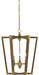 Bastian 3-Light Chandelier in Chestnut & Brass - Lamps Expo