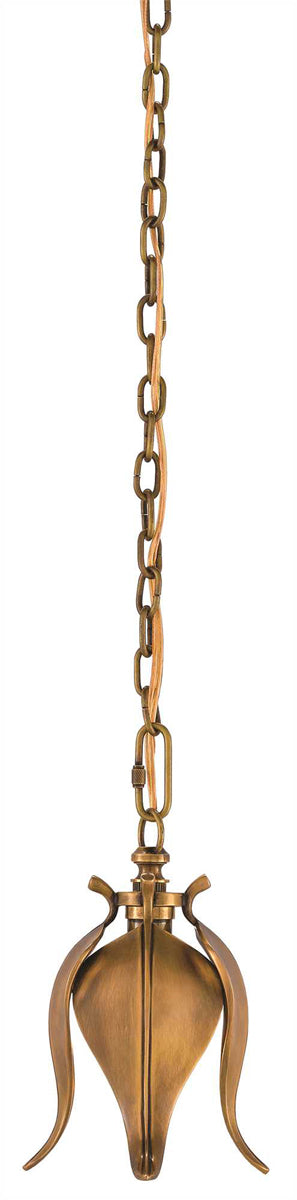 Iota 1-Light Pendant in Vintage Brass - Lamps Expo