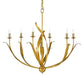 Menefee 6-Light Chandelier in Antique Gold Leaf - Lamps Expo