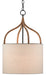 Dunning 1-Light Pendant in Blacksmith & Natural with Off-White Eggshell Shade - Lamps Expo