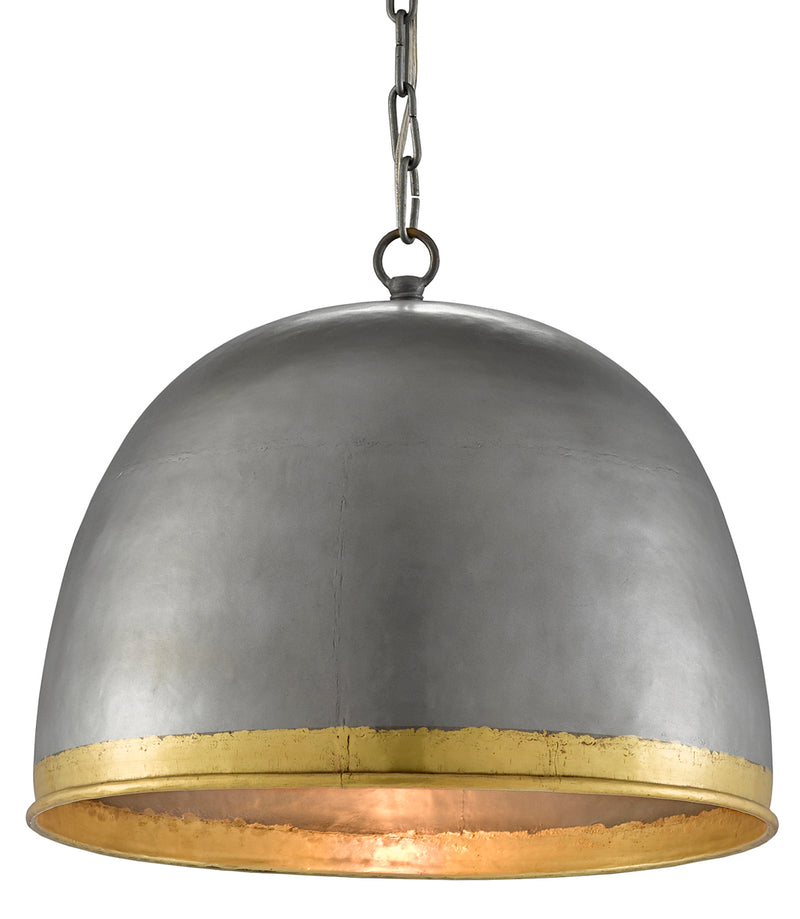 Matute 1-Light Pendant in Pewter & Polished Brass - Lamps Expo