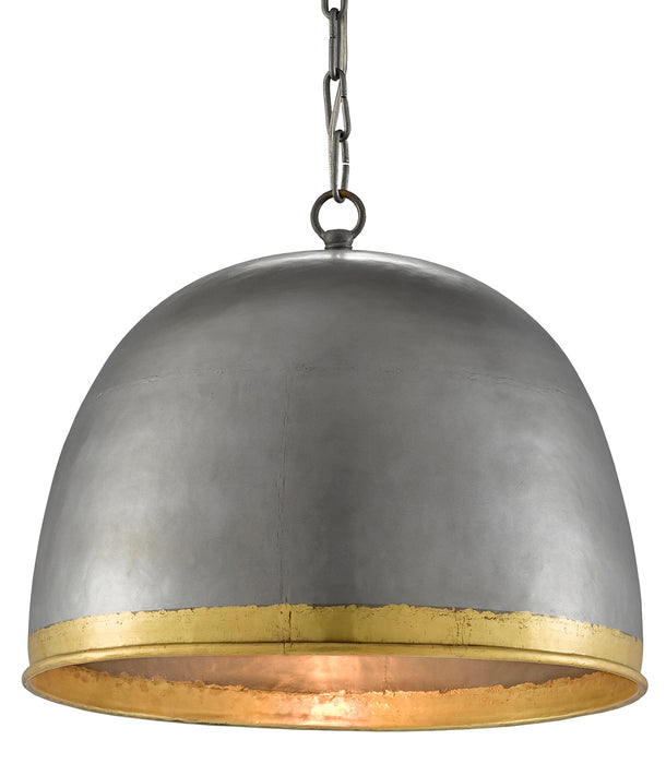 Matute 1-Light Pendant in Pewter & Polished Brass - Lamps Expo
