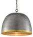 Matute 1-Light Pendant in Pewter & Polished Brass - Lamps Expo
