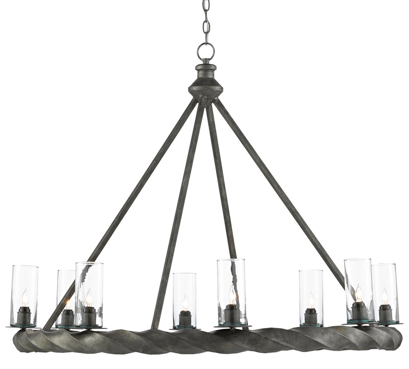 Orson 8-Light Chandelier in Light Mole - Lamps Expo
