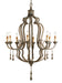 Waterloo 8-Light Chandelier in Washed Gray - Lamps Expo