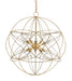 Zenda 10-Light Chandelier in Contemporary Gold Leaf & Contemporary Silver Leaf - Lamps Expo
