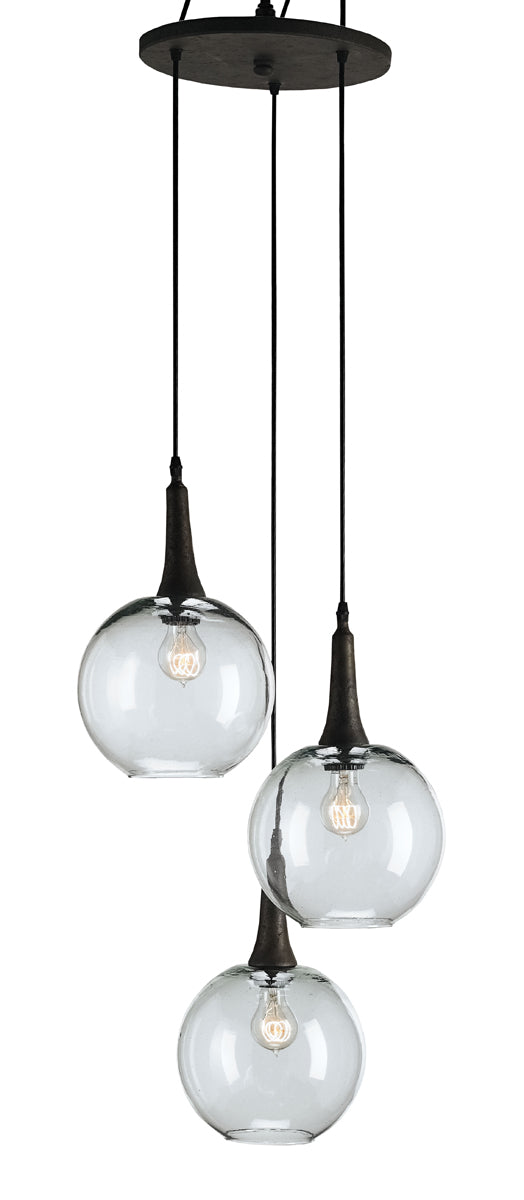 Beckett 3-Light Pendant in Emery Rust - Lamps Expo