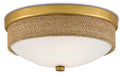 Hopkins 2-Light Flush Mount in Natural & Dark Contemporary Gold Leaf - Lamps Expo