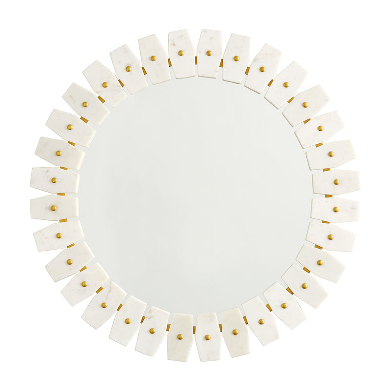 Marble Frame Vanity Round Mirror - Lamps Expo