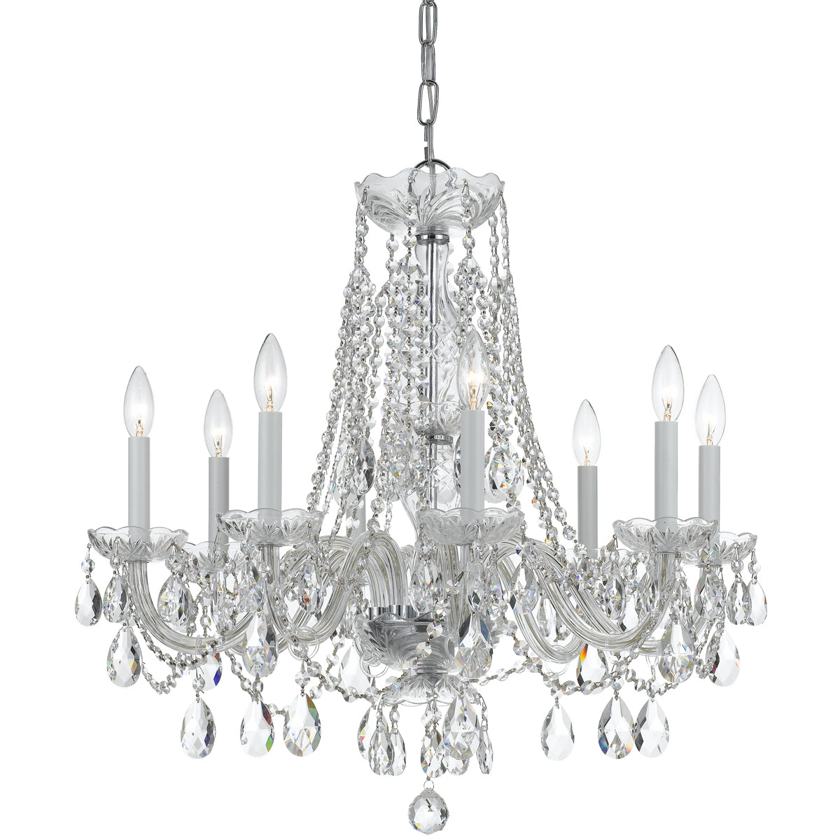 Traditional Crystal 8-Light Chandelier - Lamps Expo