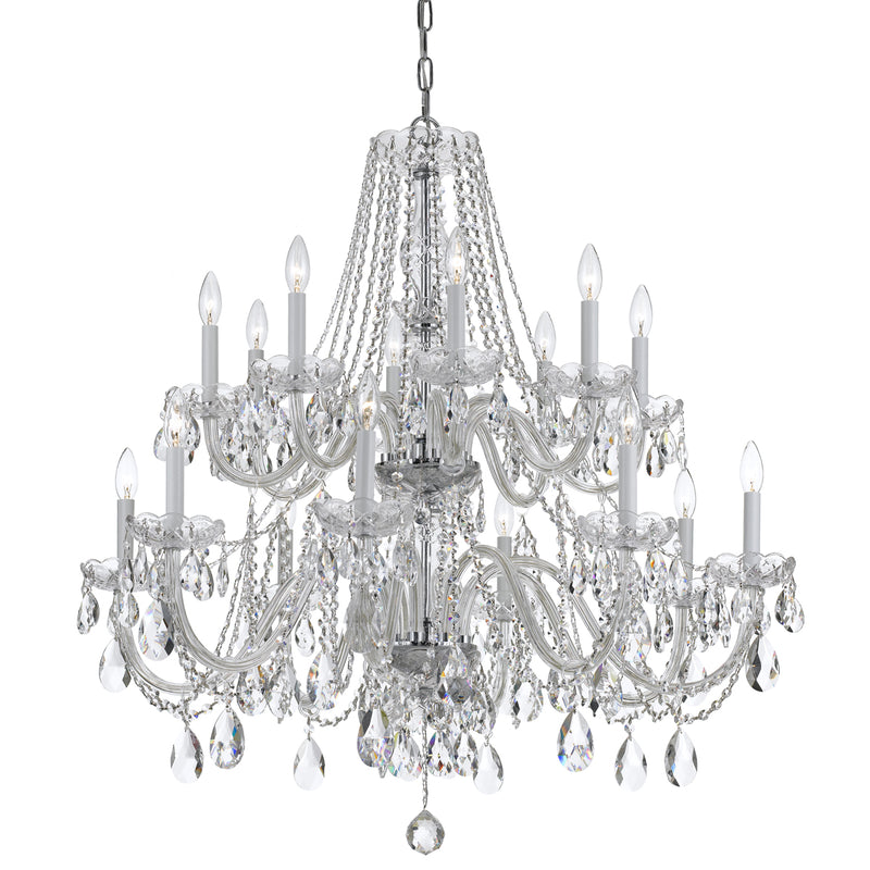 Traditional Crystal 16-Light Chandelier - Lamps Expo