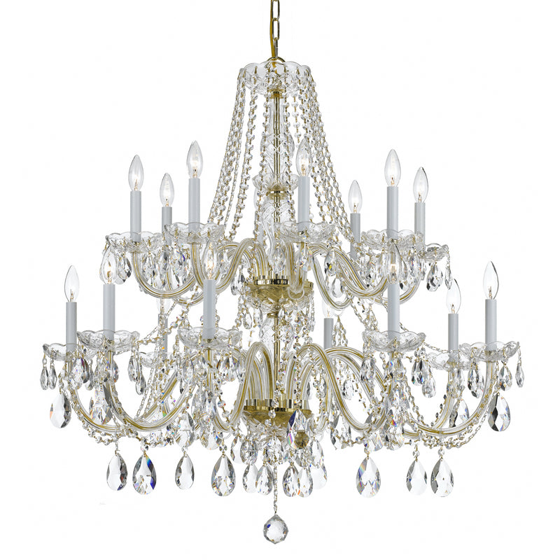 Traditional Crystal 16-Light Chandelier - Lamps Expo