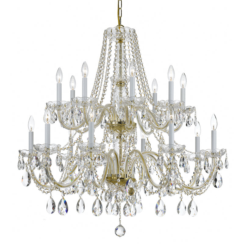 Traditional Crystal 16-Light Chandelier - Lamps Expo