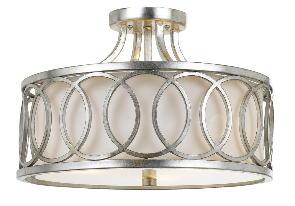 Graham 3-Light Ceiling Mount in Antique Silver - Lamps Expo