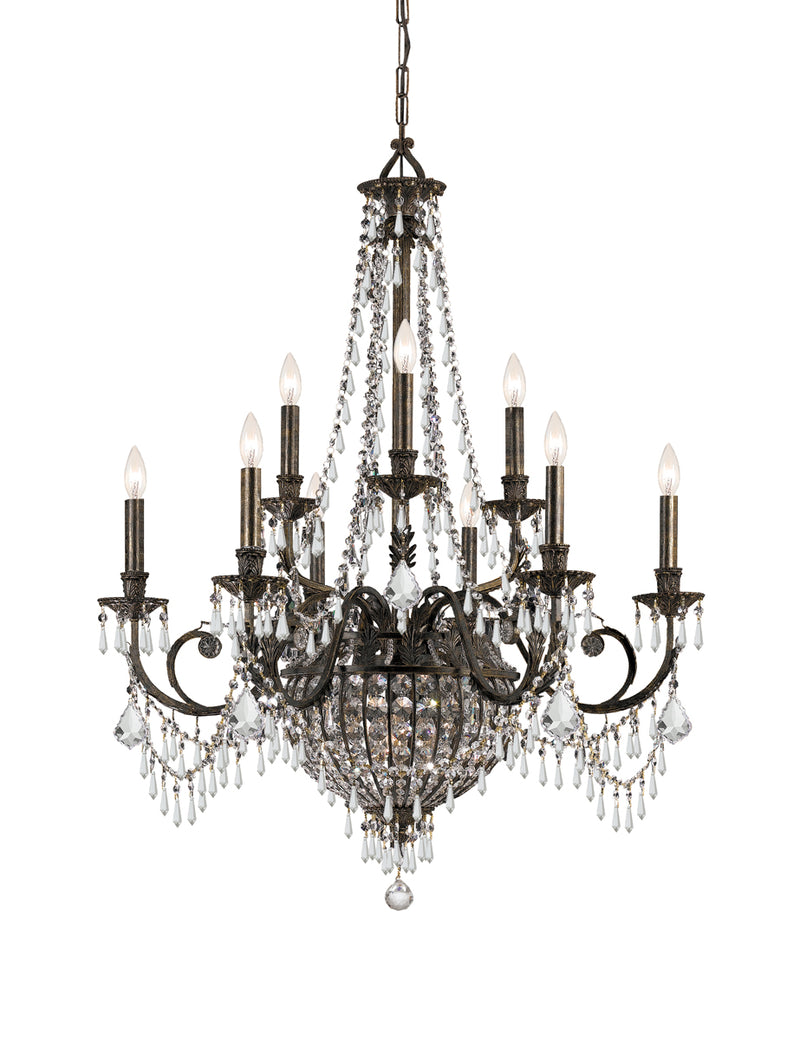 Vanderbilt 12-Light Chandelier in English Bronze - Lamps Expo
