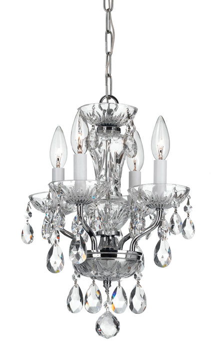 Traditional Crystal 4-Light Mini-Chandelier - Lamps Expo