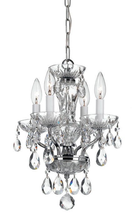 Traditional Crystal 4-Light Mini-Chandelier - Lamps Expo
