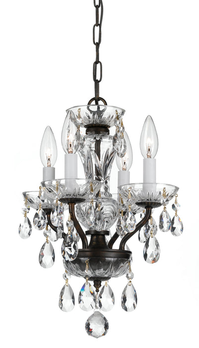 Traditional Crystal 4-Light Mini-Chandelier - Lamps Expo