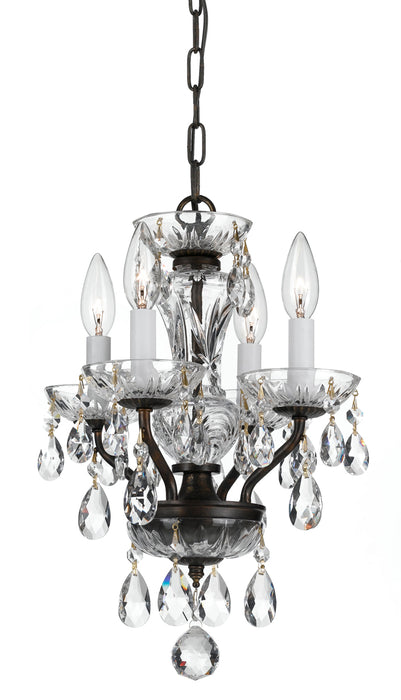 Traditional Crystal 4-Light Mini-Chandelier - Lamps Expo