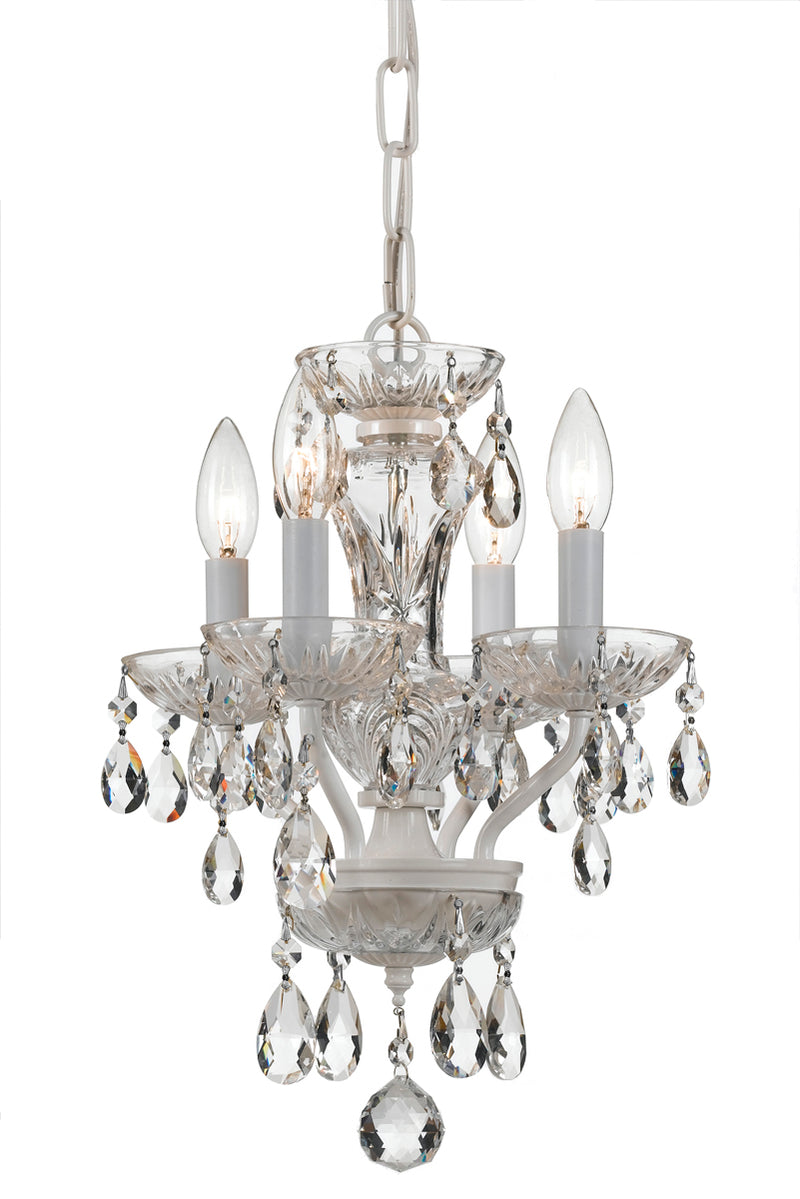 Traditional Crystal 4-Light Mini-Chandelier - Lamps Expo