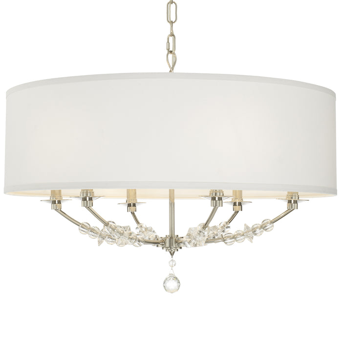 Mirage 6-Light Chandelier in Polished Nickel - Lamps Expo