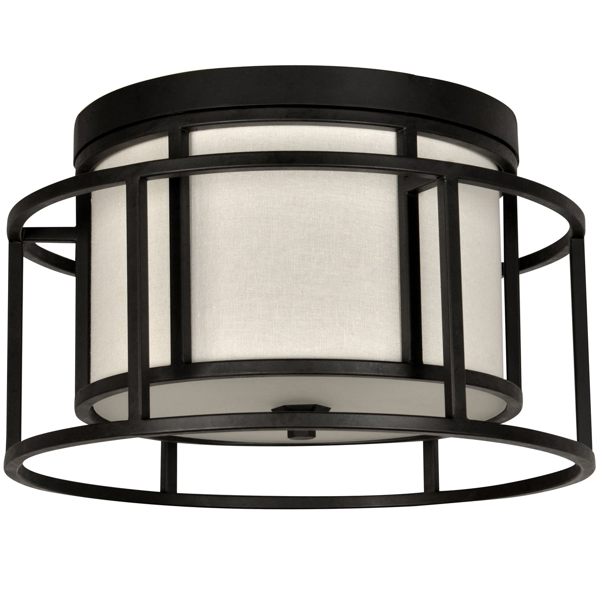 Hulton 2-Light Ceiling Mount in Matte Black - Lamps Expo