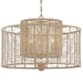 Jayna 4-Light Chandelier in Burnished Silver - Lamps Expo