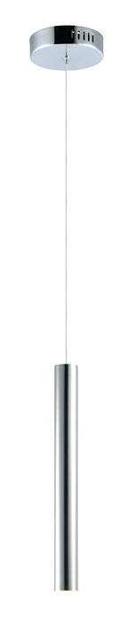 Flute 1-Light LED Pendant in Polished Chrome