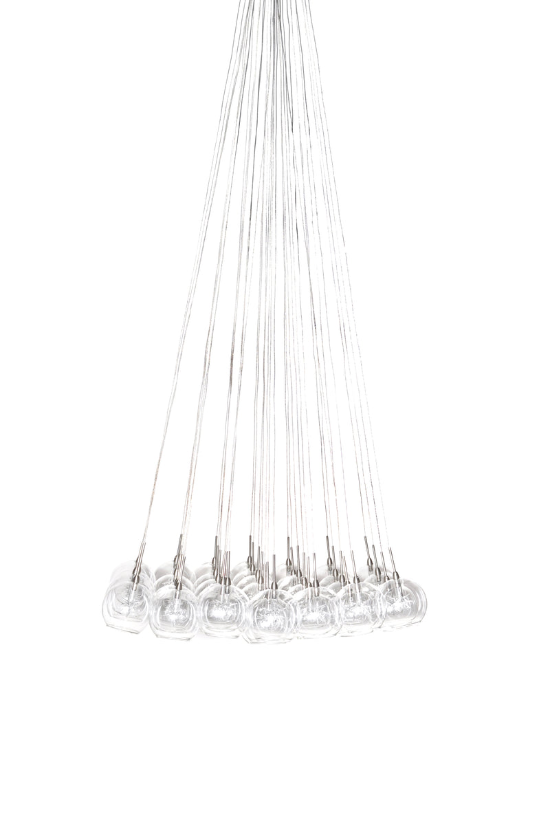 Starburst 37-Light Pendant in Satin Nickel