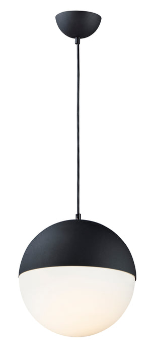 Half Moon Large LED Pendant in Black