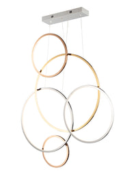 Union LED 5-Light Pendant in Multi-Plated