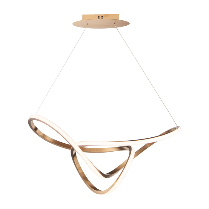 Perpetual 32" LED Pendant in Brushed Champagne